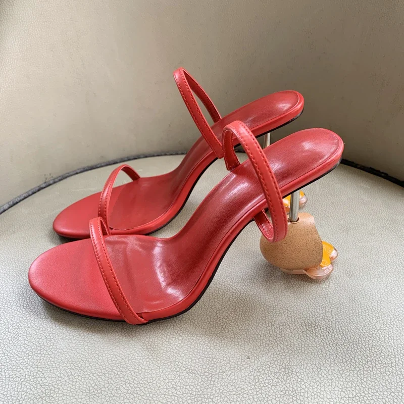 Sandal Strappy Heeled - Sandal Bertali Musim Panas Sepatu Modern