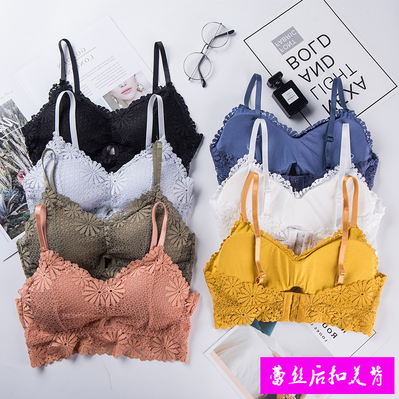 Bralette Triangle Set - Bra renda gadis seksi 3D, pakaian
