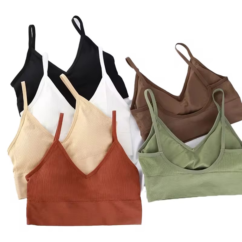 Bralette Triangle Set - BH Push Up tanpa kelim wanita,