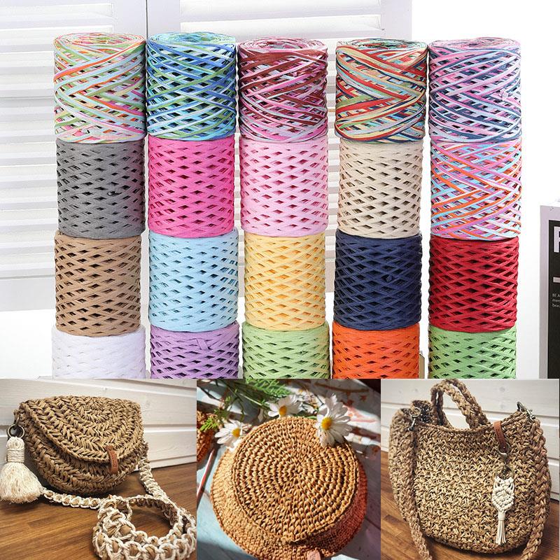 Crochet Bag Raffia - 200M Tali Kertas Rafia Benang Jerami