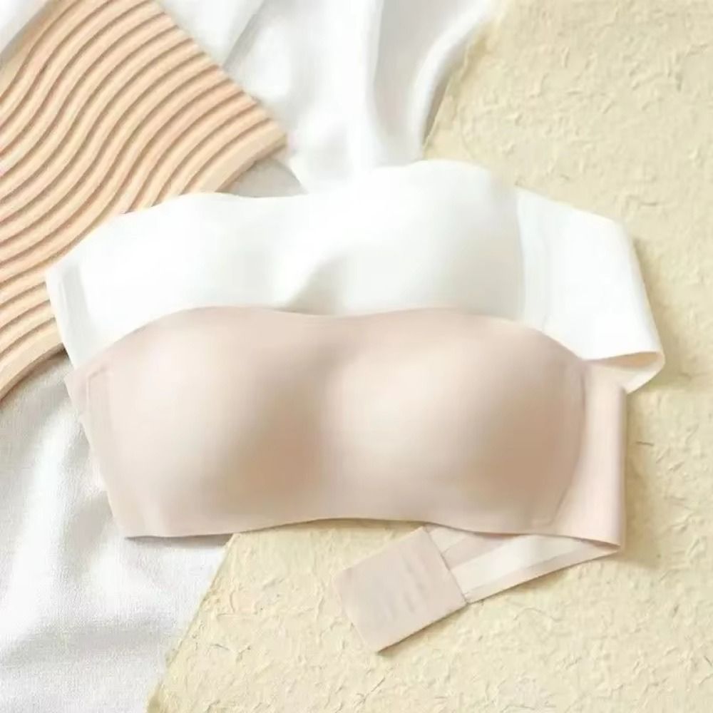Bralette Triangle Set - Bra Terbungkus Tanpa Tali Warna Solid