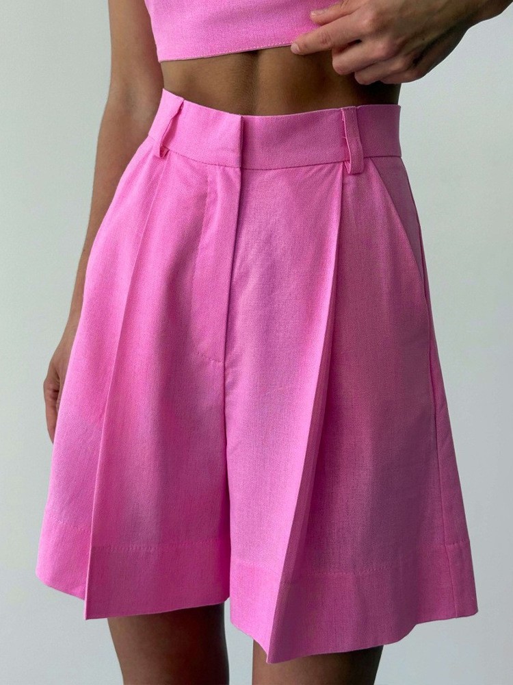 Linen Pant Wide - Celana Pendek Linen Kasual Model Wide