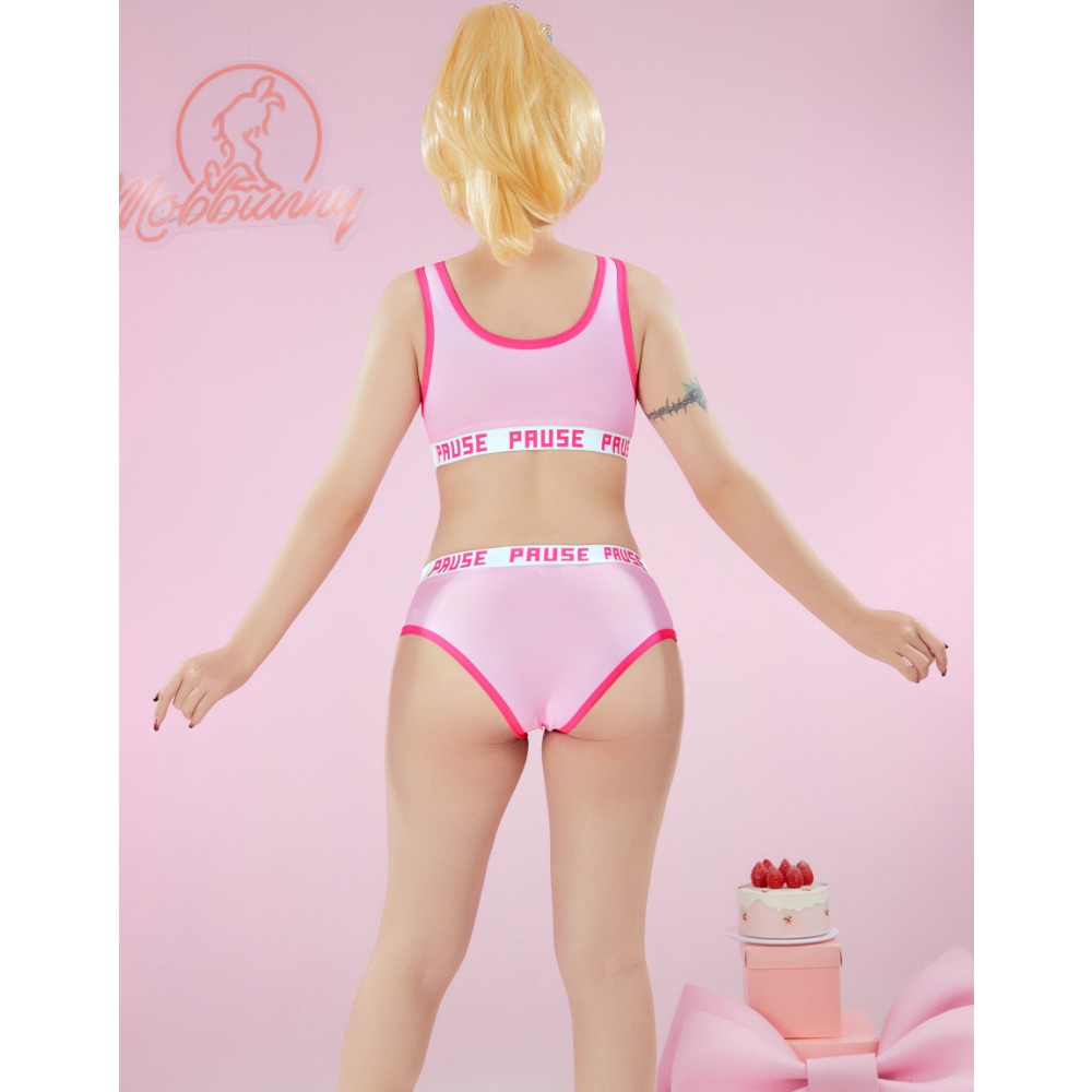 MOBBUNNY Peach derival Tank To - Bralette Triangle Set ulasan dan harga