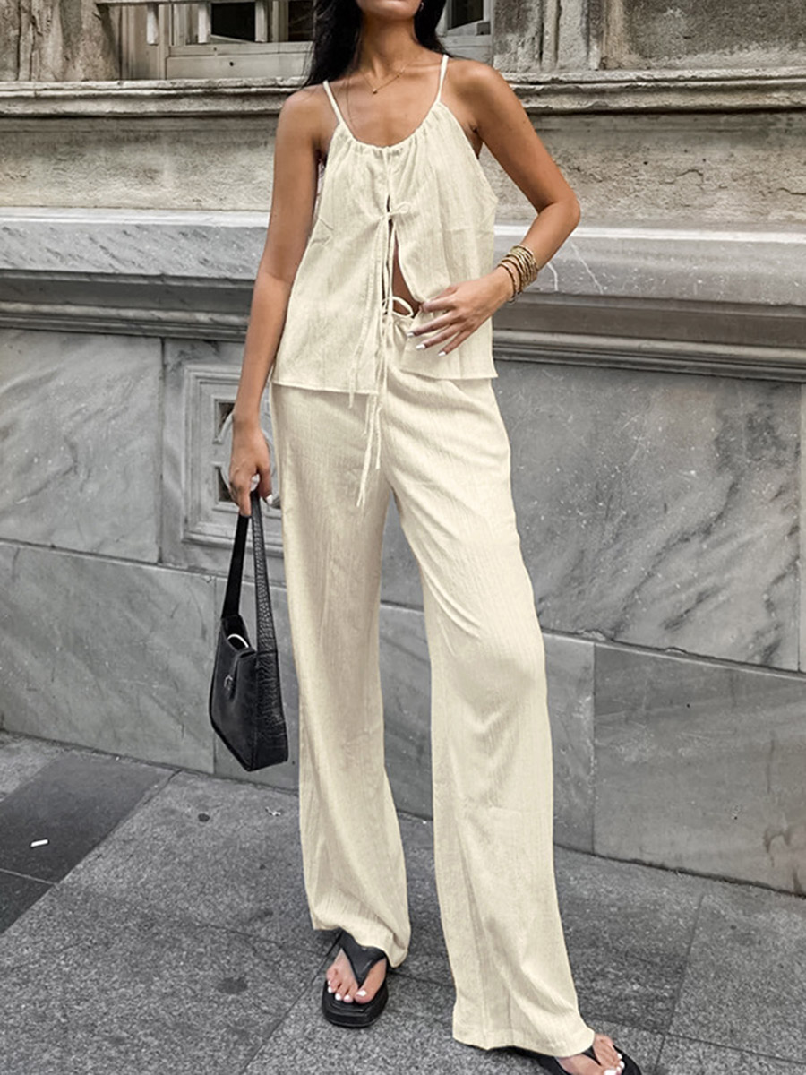 Setelan Wanita Dua Potong 2026 - Linen Pant Wide ulasan dan harga
