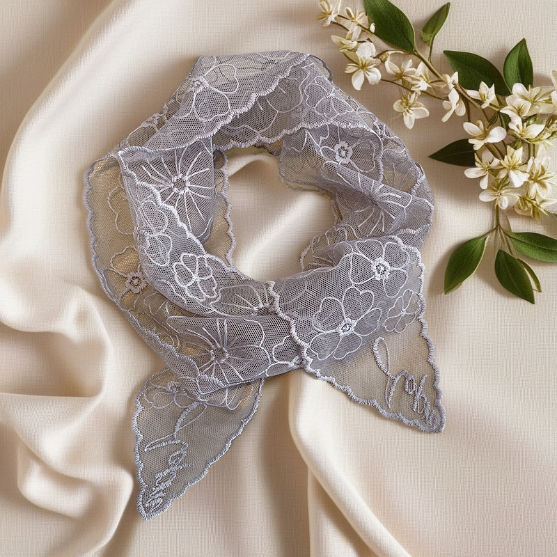 Syal Sutra Perancis Renda Ikat - Headband Summer Knit ulasan dan harga