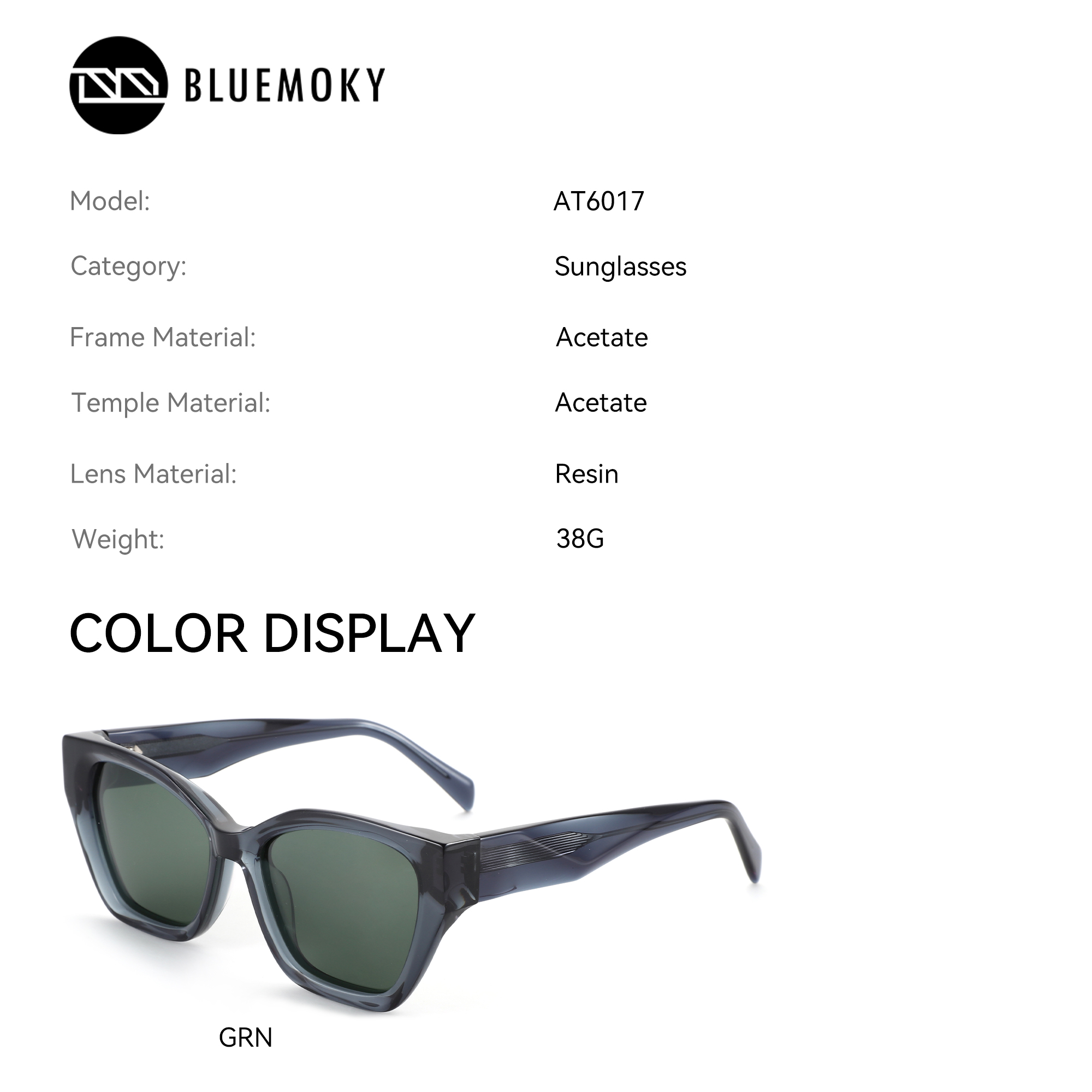 BLUEMOKY S Ukuran Asetat UV400 - Sunglasses Cat Eye ulasan dan harga