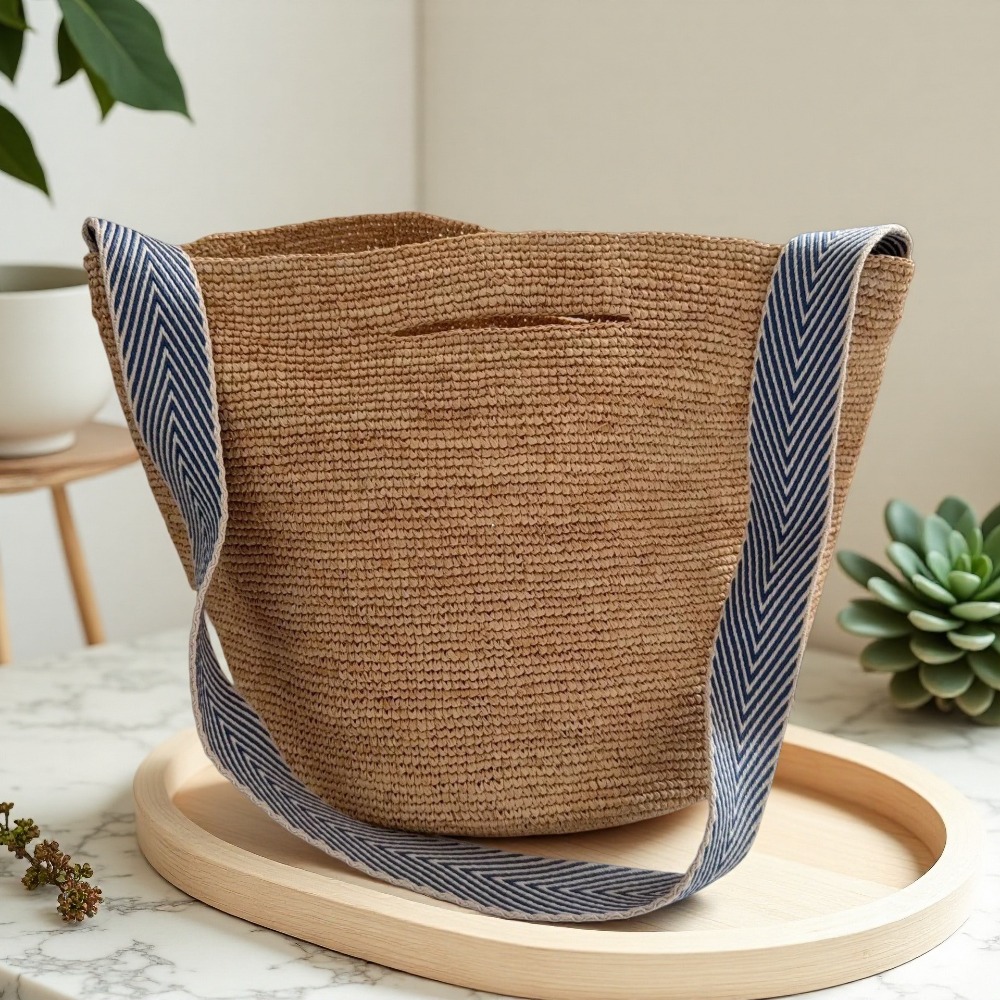 Tas Selempang Rajut Rafia Pela - Crochet Bag Raffia ulasan dan harga