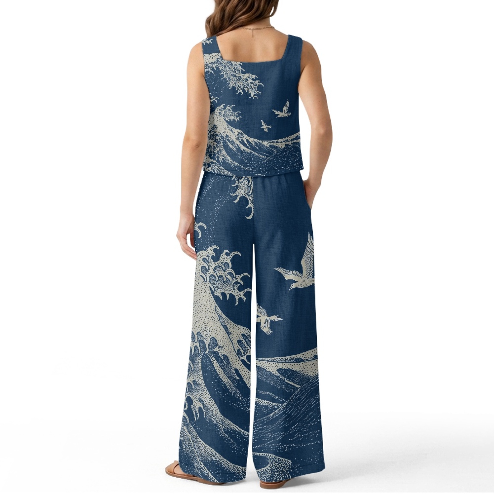 INSTANTARTS Set Rompi Linen Wa - Linen Pant Wide ulasan dan harga