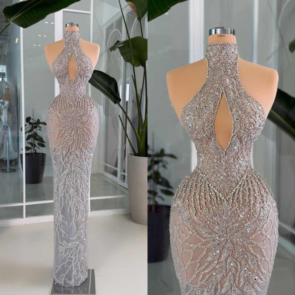 Gaun Malam Elegan dengan Kerah - Maxi Dress Halter ulasan dan harga